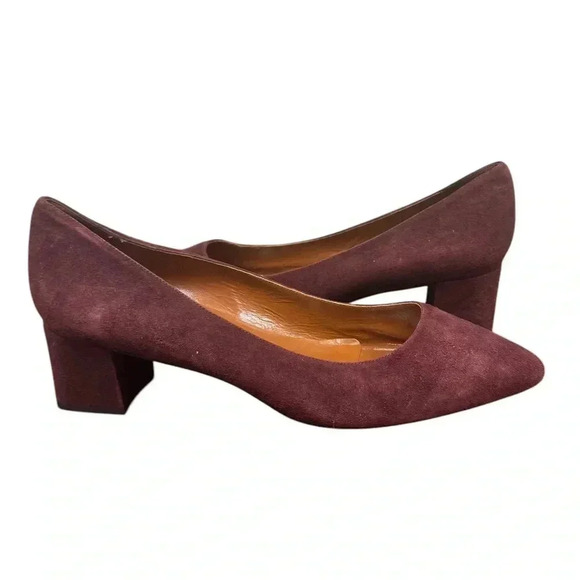 Aquatalia Block Suede pump Pasha Deep Wine Red Pasha US 13 EUC - Picture 2 of 11